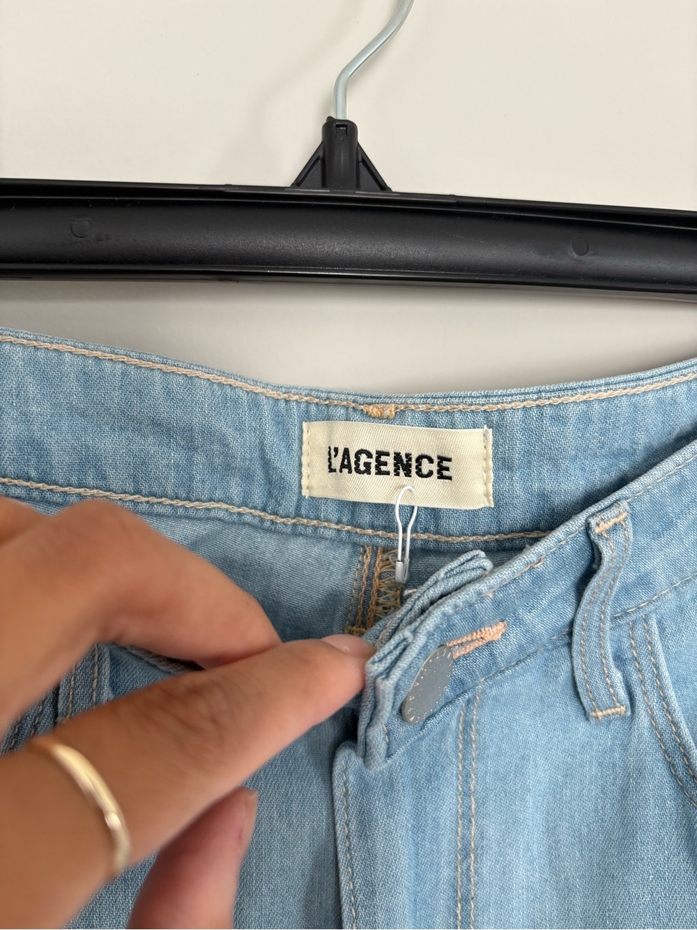 L'AGENCE Light Blue Wide-Leg Jeans - Picture 5 of 9